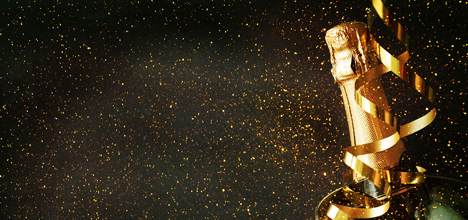 A celebration champagne bottle