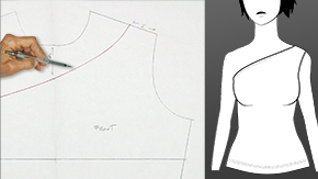 Drafting an Asymmetric Neckline for Knits